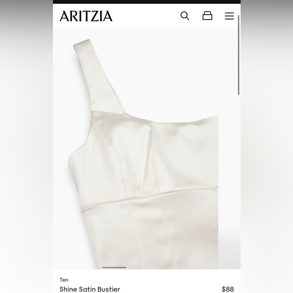 Aritzia Shine Satin Bustier - Picture 4 of 7
